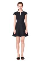 Rebecca Taylor Cap Sleeve Stretch Texture Dress