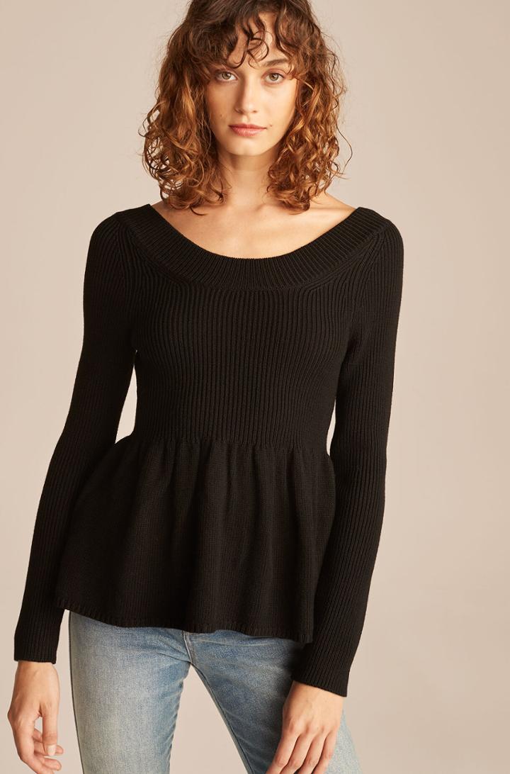 Rebecca Taylor Rebecca Taylor Scoop Neck Peplum Pullover