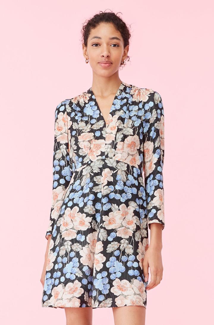 Rebecca Taylor Rebecca Taylor Blush Rose Swirl Jacquard Dress