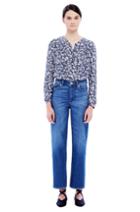 Rebecca Taylor Rebecca Taylor Silk Liane Floral Top 10 Navy Combo
