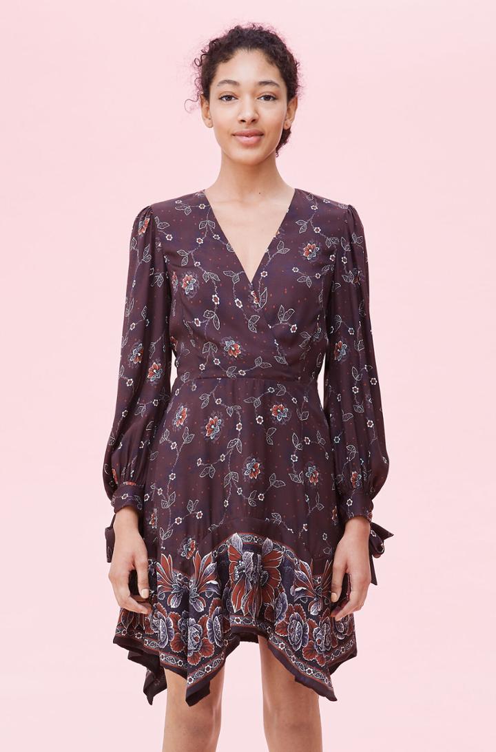 Rebecca Taylor Rebecca Taylor Claudine Floral Silk Twill Dress