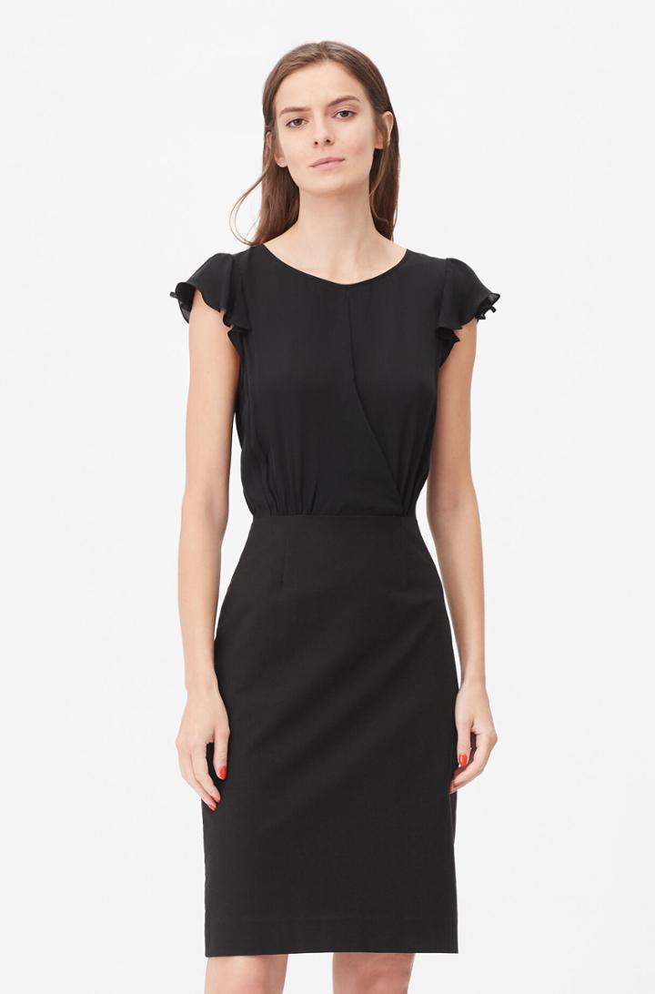 Rebecca Taylor Rebecca Taylor Tailored Silk & Stretch Modern Suiting Dress