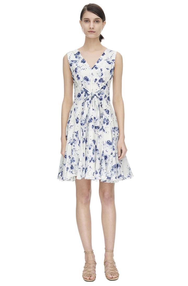 Rebecca Taylor Rebecca Taylor Sleeveless Meteor V-neck Dress 2 Indigo/sea Salt