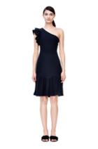 Rebecca Taylor One-shoulder Ribbed Jersey Dress