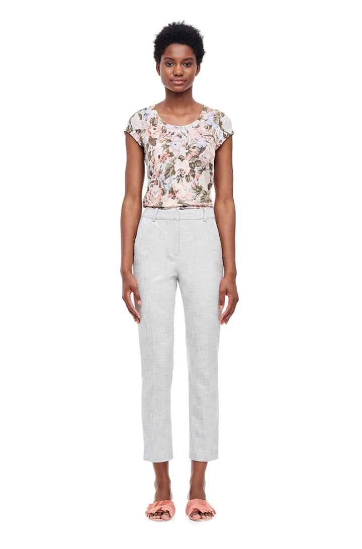 Rebecca Taylor Slub Straight Pant