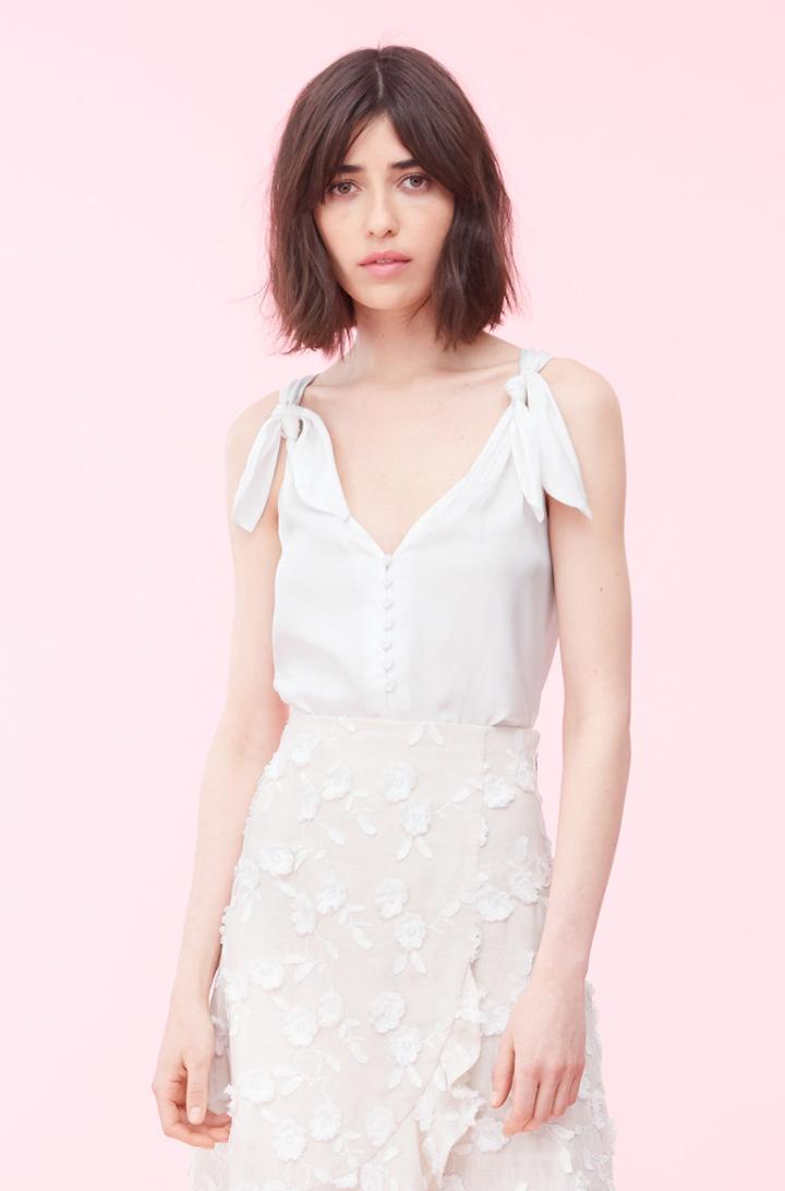 Rebecca Taylor Rebecca Taylor Silk Twill Bow Cami