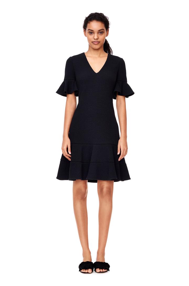 Rebecca Taylor Stretch Textured V-neck Dress
