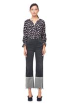 Rebecca Taylor Holly Flower Print Silk Top