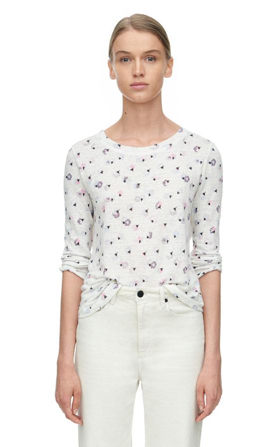 Rebecca Taylor Rebecca Taylor Long Sleeve Sakura Floral Tee