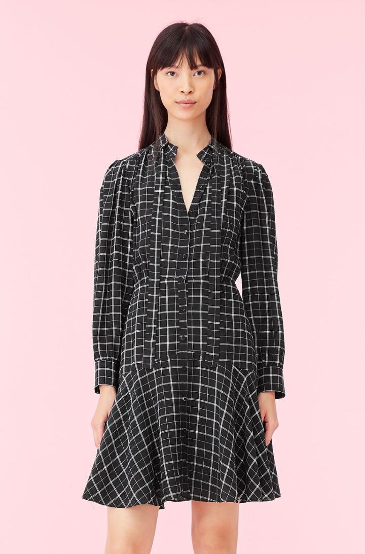 Rebecca Taylor Rebecca Taylor Plaid Print Silk Dress