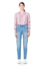 Rebecca Taylor La Vie Long Sleeve Lurex Plaid Top