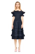 Rebecca Taylor Off-the-shoulder Cotton Sateen Dress