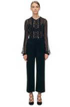 Rebecca Taylor Moss Crepe Cropped Pant