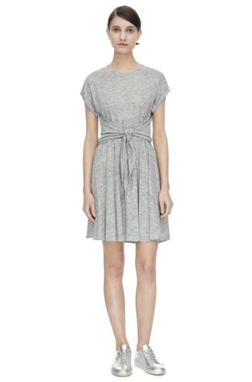 Rebecca Taylor Rebecca Taylor Jersey Wrap Dress M Melange Grey
