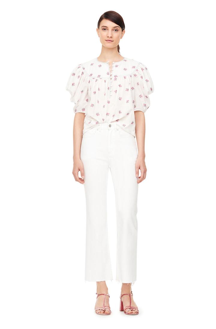 Rebecca Taylor La Vie Harriet Sprig Embroidered Top