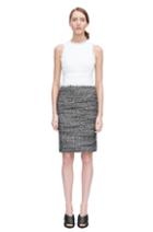 Rebecca Taylor Rebecca Taylor Stretch Tweed Skirt 12 Black/cream