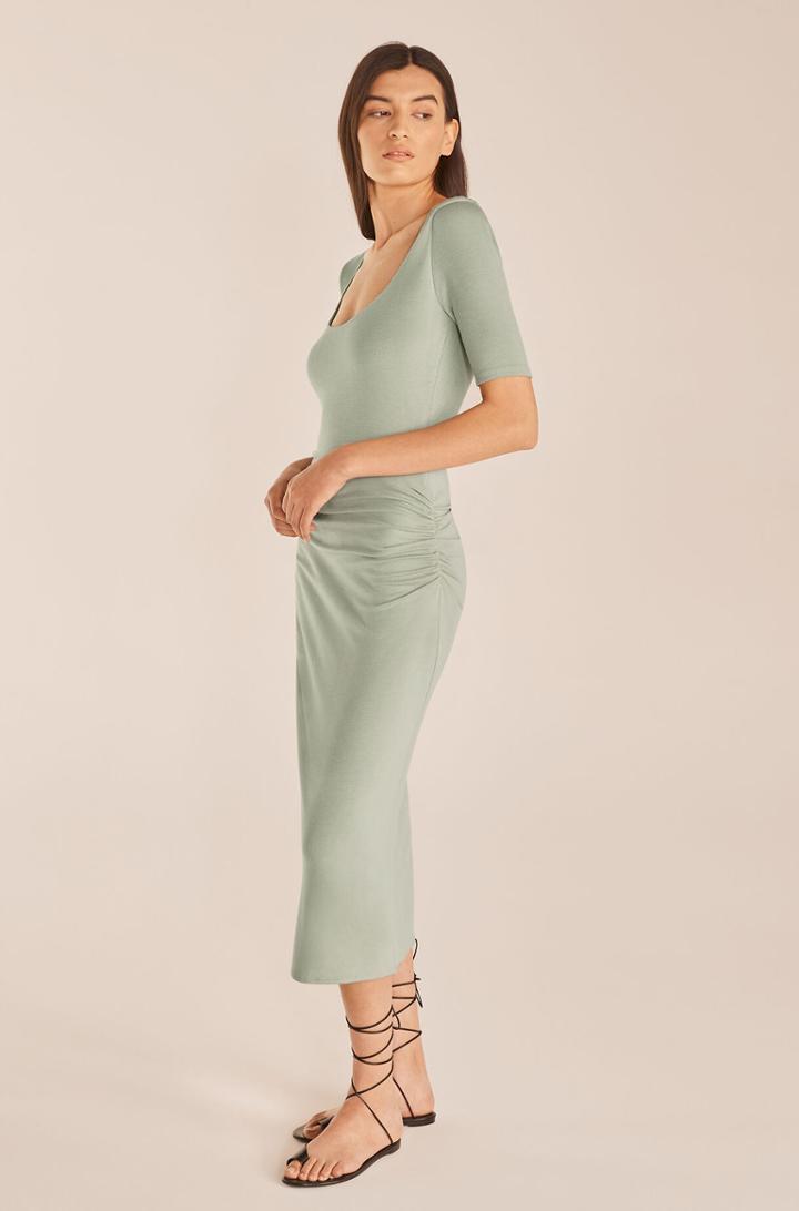 Rebecca Taylor Rebecca Taylor Ruched Scoop Neck Dress