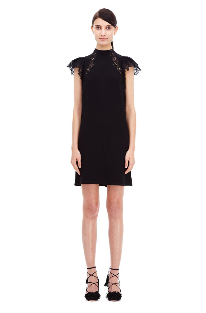 Rebecca Taylor Crepe Lace Dress