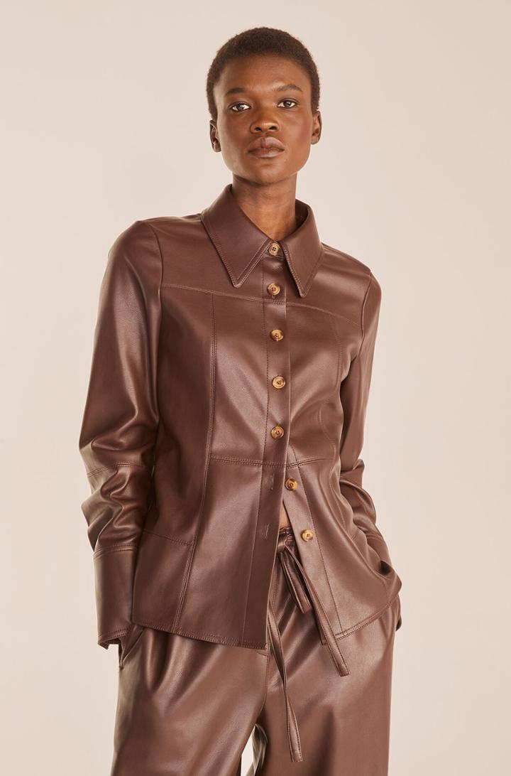 Rebecca Taylor Rebecca Taylor Vegan Leather Shirt
