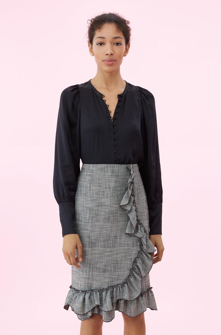 Rebecca Taylor Rebecca Taylor Silk Charmeuse Top Black, Size 00