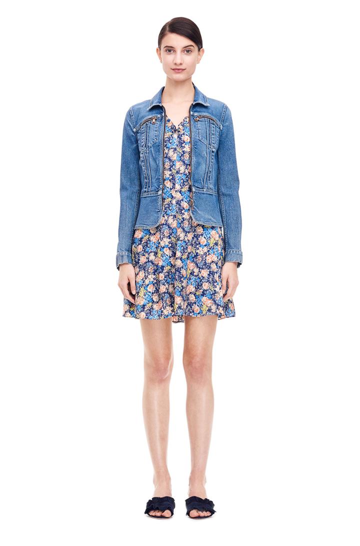Rebecca Taylor Denim Pintuck Jacket