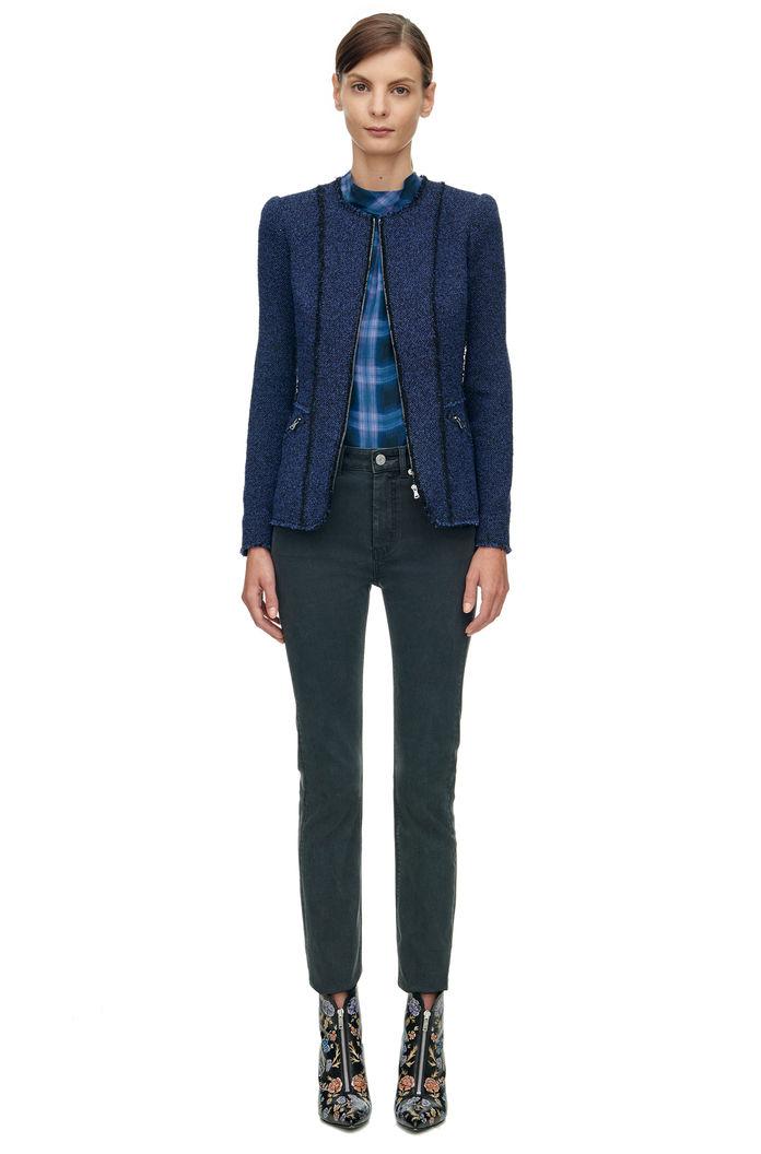 Rebecca Taylor Rebecca Taylor Stretch Tweed Jacket 0 Violet Stone Combo