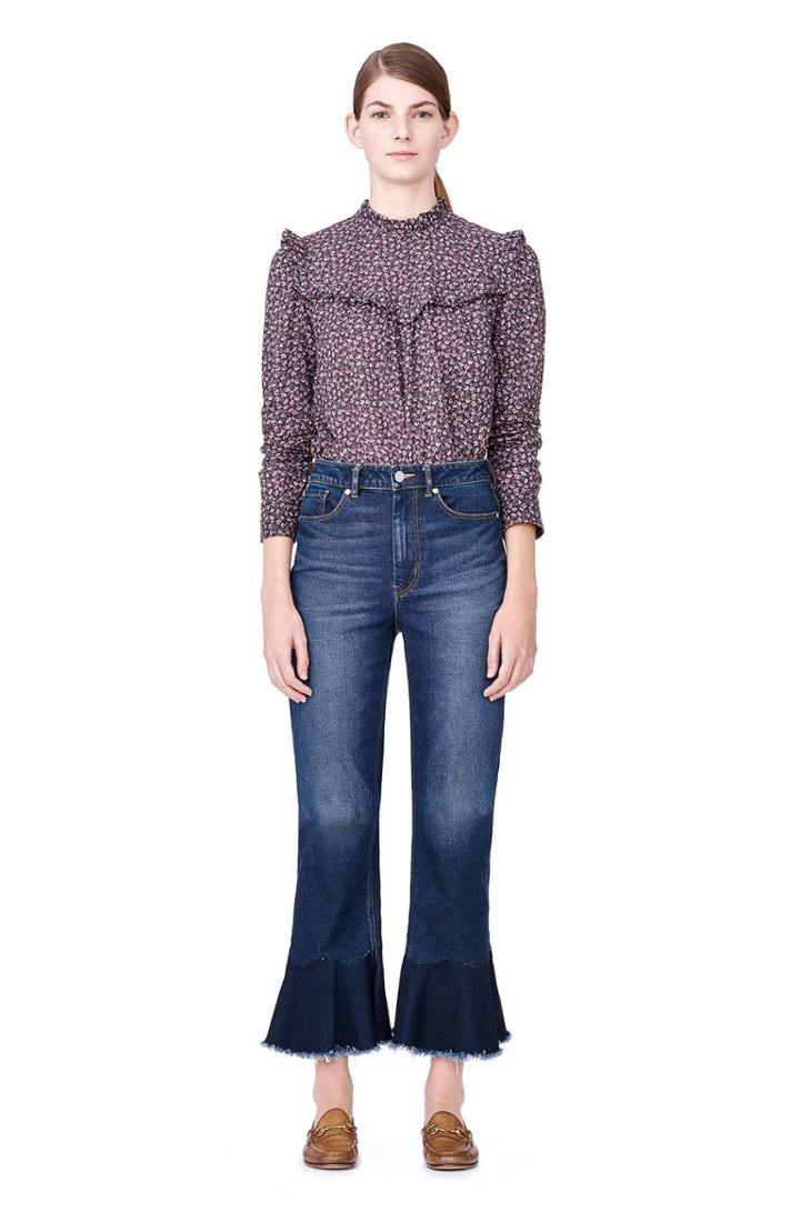 Rebecca Taylor La Vie Vintage Leaf Top