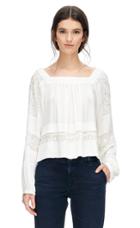 Rebecca Taylor Rebecca Taylor Long Sleeve Ada Embroidered Top