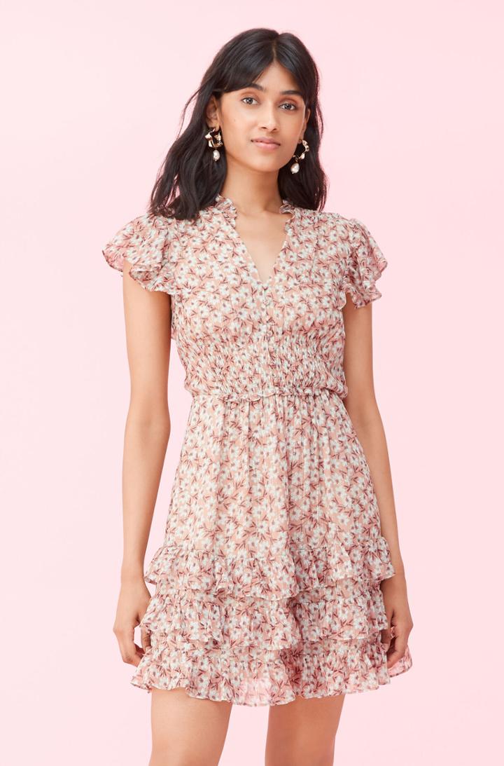 Rebecca Taylor Rebecca Taylor Lucia Fleur Lurex Dress