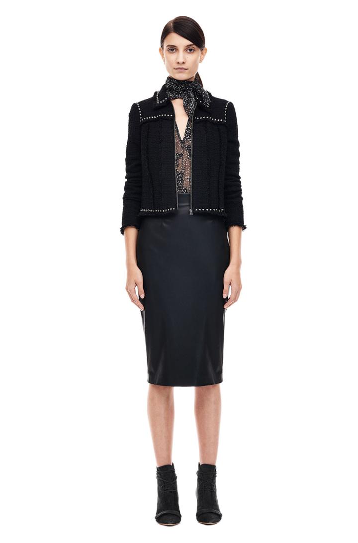 Rebecca Taylor Vegan Leather Pencil Skirt