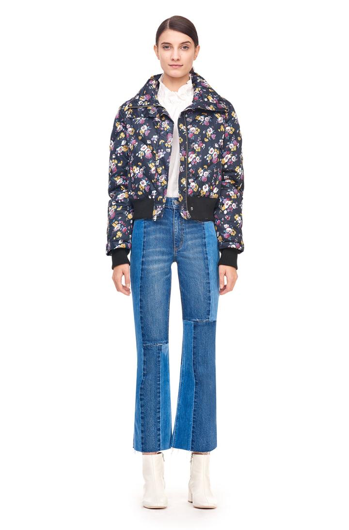 Rebecca Taylor La Vie Winter Posey Print Puffer Coat