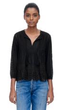 Rebecca Taylor Rebecca Taylor Long Sleeve Voile Lace Top