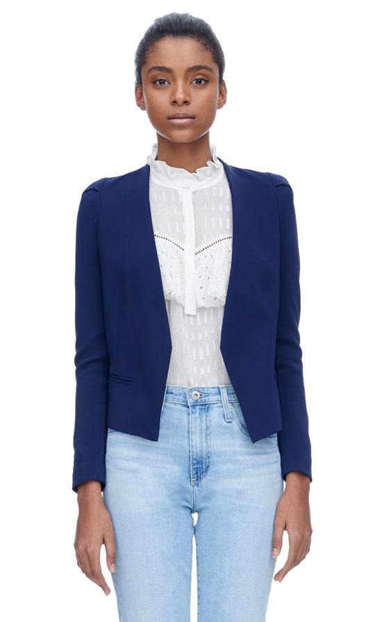 Rebecca Taylor Rebecca Taylor Long Sleeve Poppy Eyelet Ruffle Top