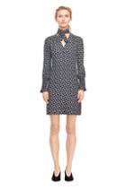 Rebecca Taylor Rue Floral Print Scarf Tie Dress