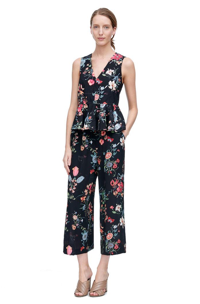 Rebecca Taylor Rebecca Taylor Sleeveless Meadow Floral Top 8 Black Combo