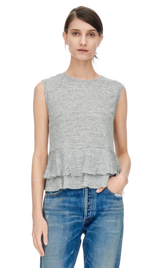 Rebecca Taylor Rebecca Taylor Jersey Ruffle Tee
