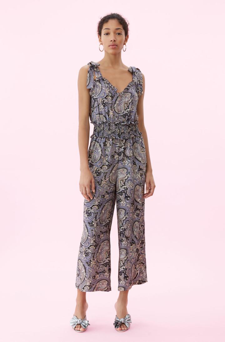 Rebecca Taylor Selene Paisley Silk Jumpsuit