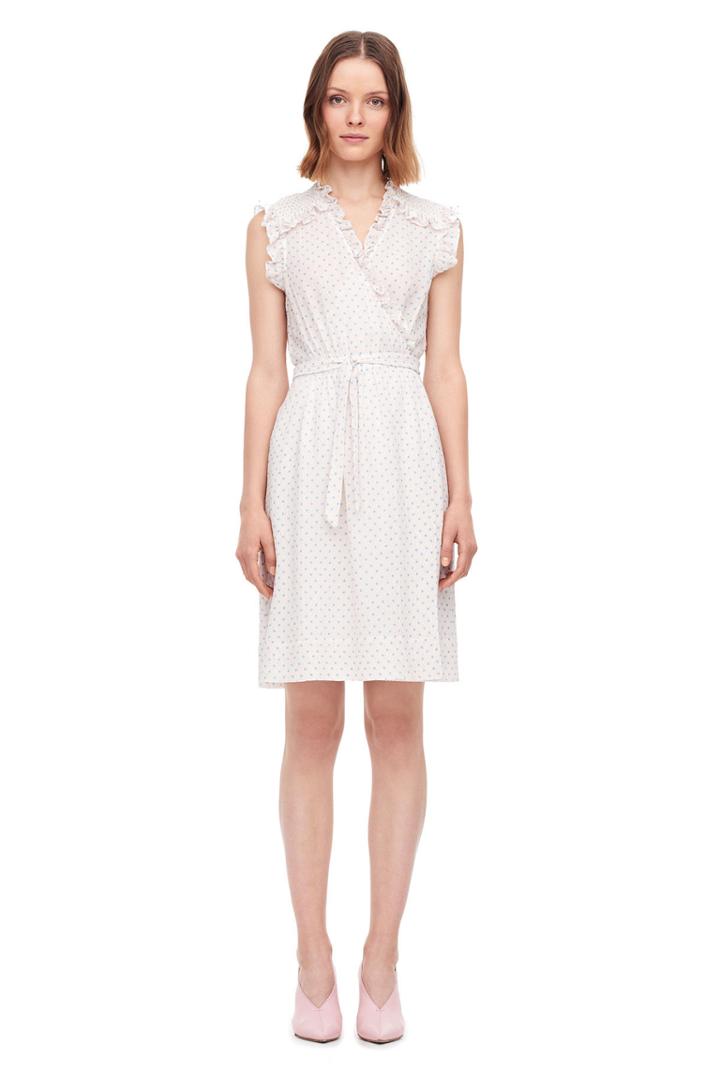 Rebecca Taylor Ikat Dot Print Silk Wrap Dress
