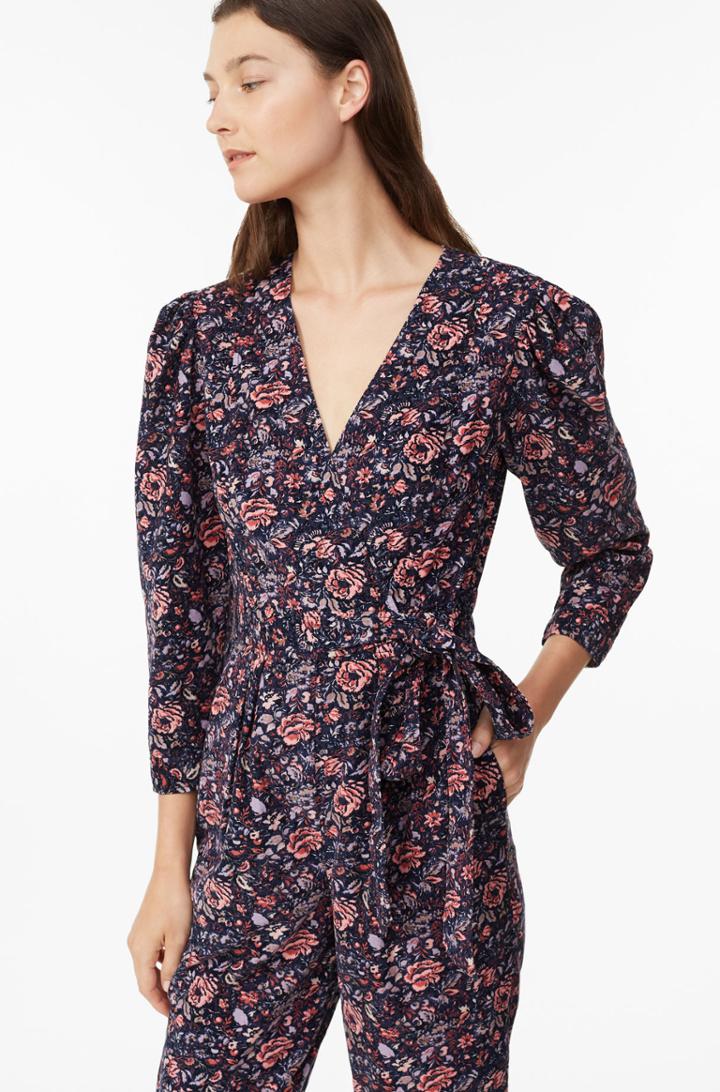 Rebecca Taylor La Vie Toile Fleur Corduroy Jumpsuit