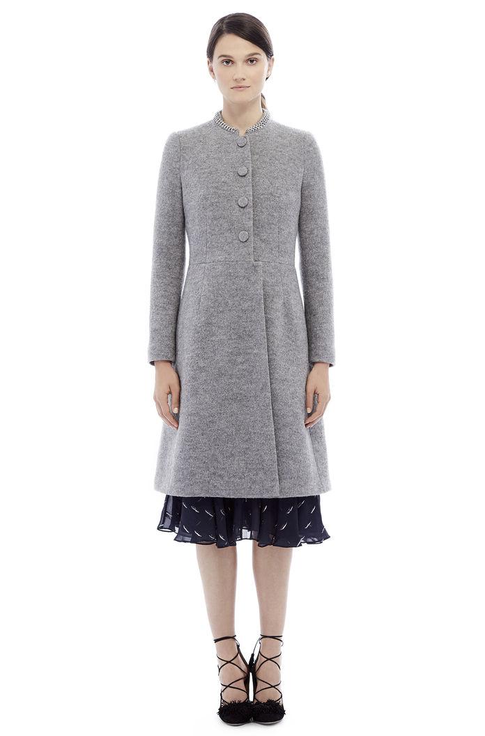 Rebecca Taylor Rebecca Taylor Wool Chain Coat 00 Grey Melange