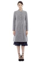 Rebecca Taylor Rebecca Taylor Wool Chain Coat 00 Grey Melange
