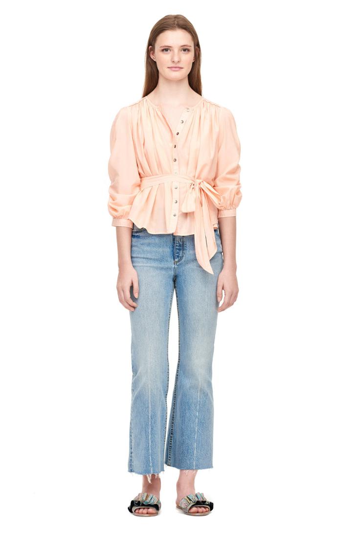 Rebecca Taylor La Vie Silk Cotton Voile Top