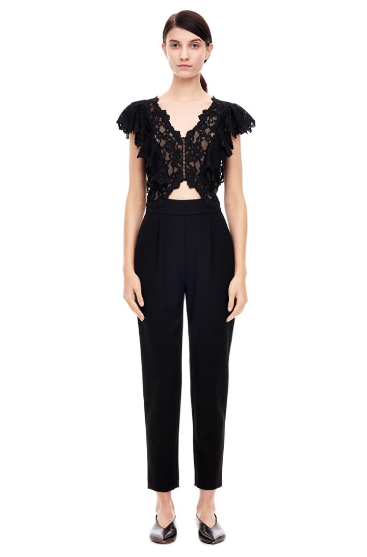 Rebecca Taylor Lace Suiting Jumpsuit