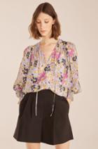 Rebecca Taylor Rebecca Taylor Passion Flower Tie-front Blouse