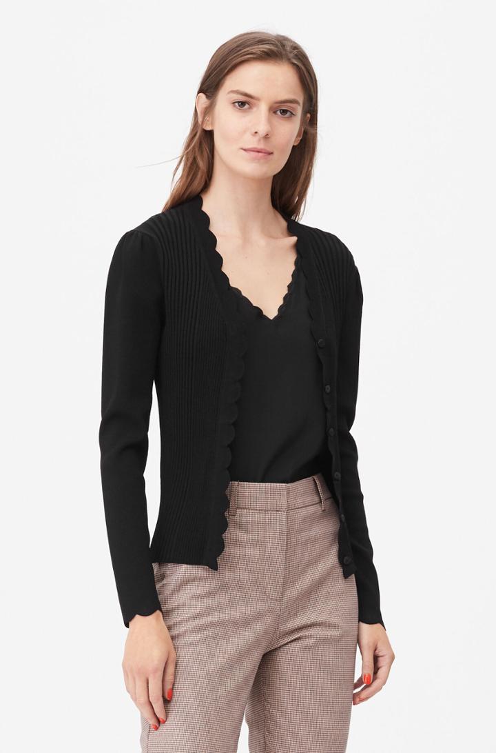 Rebecca Taylor Rebecca Taylor Tailored Stretch Matte Viscose Cardigan