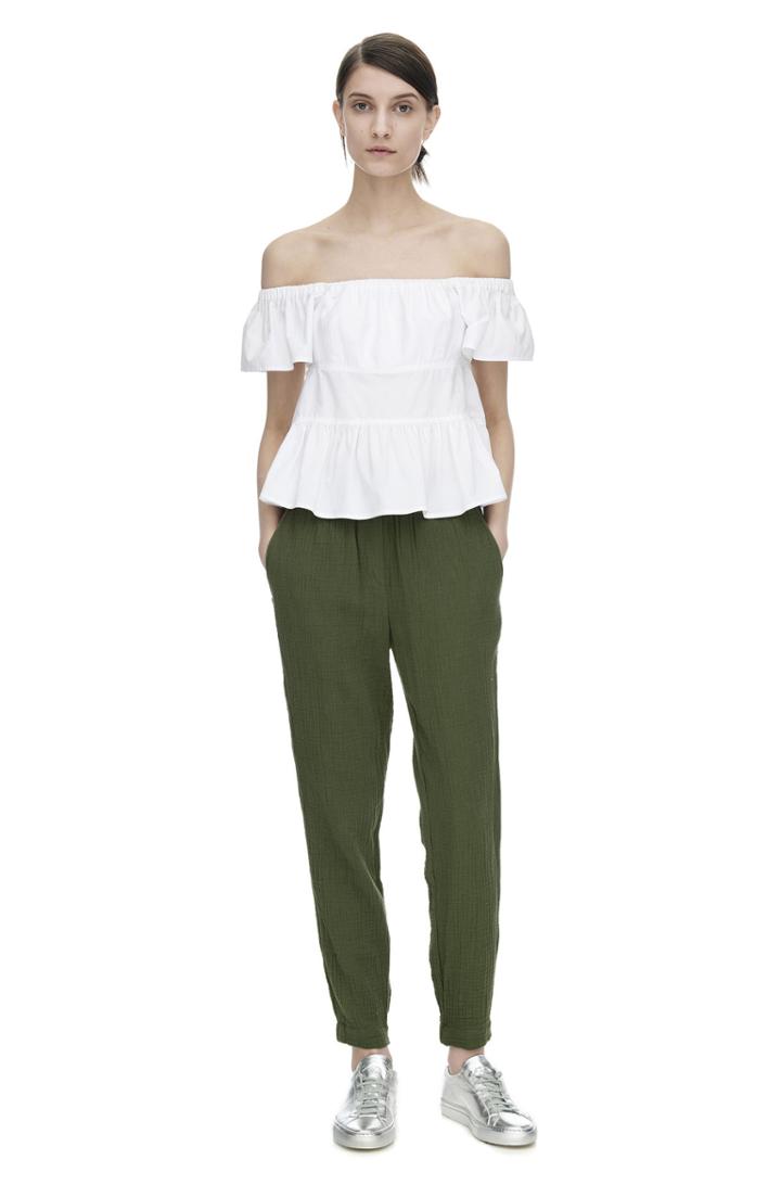 Rebecca Taylor Rebecca Taylor Double Gauze Pant 6 Olive