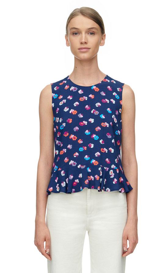 Rebecca Taylor Rebecca Taylor Sleeveless Sakura Ruffle Top