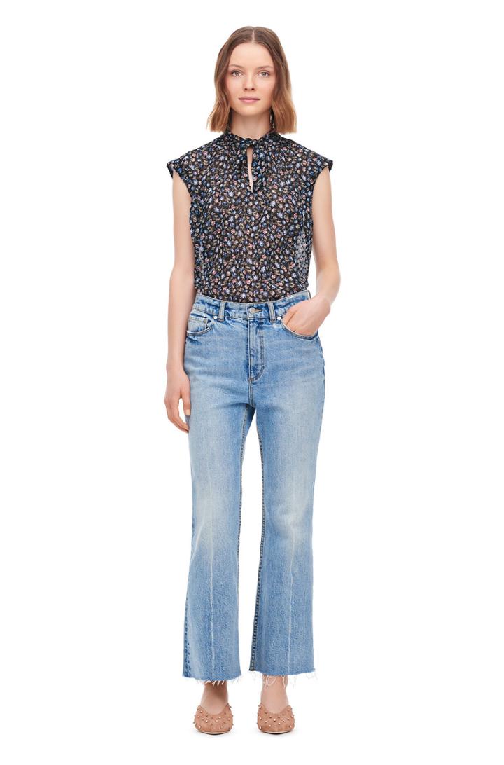 Rebecca Taylor Rebecca Taylor Zelma Floral Clip Tie Top