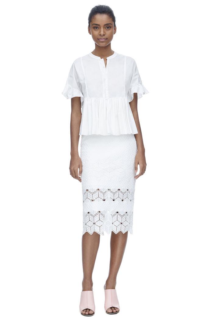 Rebecca Taylor Rebecca Taylor Diamond Lace Skirt 8 Snow
