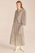 Rebecca Taylor Rebecca Taylor Speckled Fleur Ruffle Front Shirtdress